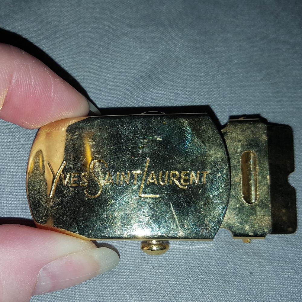 Yves Saint Laurent Gold Belt Buckle